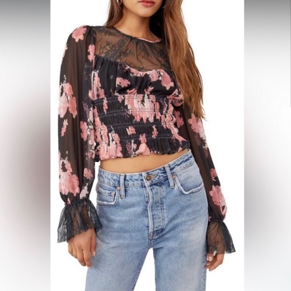 NWT FREE PEOPLE DAPHNE BLOUSE - Picture 1 of 4